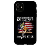 Carcasa para iPhone 11 Never Underestimate An Old Man with A Cue Stick I Billiards