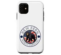 Carcasa para iPhone 11 New Bern, Carolina del Norte, Bear Souvenir, NC Wildlife, Newbern