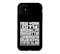 Carcasa para iPhone 11 New York City 5 Boroughs Typography T Shirt NYC Graphic