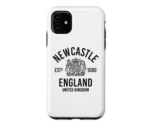 Carcasa para iPhone 11 Newcastle Inglaterra Reino Unido EST. 1080 Negro Imprimir