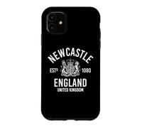 Carcasa para iPhone 11 Newcastle Inglaterra Reino Unido EST. 1080 White Print