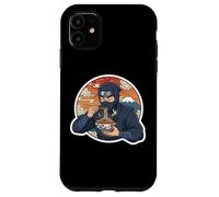 Carcasa para iPhone 11 Ninja Eating Ramen Noodles Lover Traditional Japanese Art