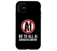 Carcasa para iPhone 11 No al Contenido de IA contra el Arte Anti AI Artificial Inteligente