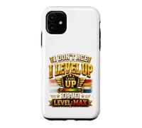 Carcasa para iPhone 11 No envejezco, subo de Nivel, papá, Nivel máximo, Divertido Jugador de cumpleaños para papá