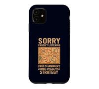 Carcasa para iPhone 11 No Estaba Escuchando Humor Divertido de apocalipsis Zombi