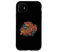 Carcasa para iPhone 11 No Regerts Gramática Chistes Tatuaje Mal Escrito Citas incorrectas