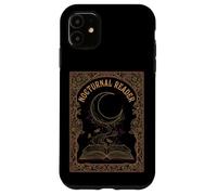 Carcasa para iPhone 11 Nocturnal Reader Dark Academia Estética Amante de los Libros Luna