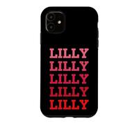 Carcasa para iPhone 11 Nombre Personalizado Lilly I Love Lilly Vintage