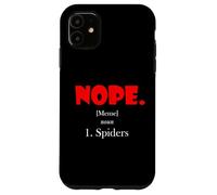 Carcasa para iPhone 11 Nope Meme Definition Anti Spiders Funny Arachnophobia Spider