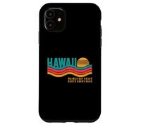 Carcasa para iPhone 11 North Shore, Oahu, Bahía de Waimea, Hawái, Puesta de Sol Retro, años 70 y 80