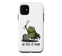 Carcasa para iPhone 11 Nos levantamos al Amanecer Temporada Espeluznante Rana Meme Zombie Halloween