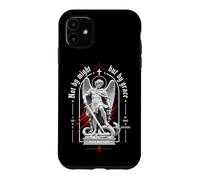 Carcasa para iPhone 11 Not by Might But by Grace Christian Archangel Versículo de la Biblia