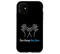 Carcasa para iPhone 11 Nuestras Voces Son Vistas intérprete de lenguaje de señas Estadounidense