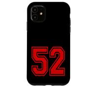 Carcasa para iPhone 11 Número 52 Red Sports Team Style