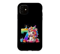 Carcasa para iPhone 11 NÚMERO 7 AÑOS NIÑA Unicornio 7º Nacimiento