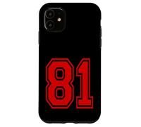 Carcasa para iPhone 11 Número 81 Red Sports Team Style