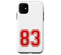Carcasa para iPhone 11 Número 83 Red Sports Team Style