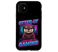Carcasa para iPhone 11 Nutria adicta a los Juegos Divertido Juego de Palabras con