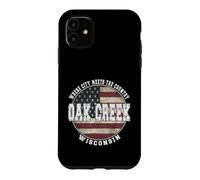 Carcasa para iPhone 11 Oak Creek Wisconsin, Bandera Americana Vintage
