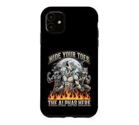 Carcasa para iPhone 11 Oculta Tus Dedos de los pies El Alfa está aquí Funny Alpha Wolf Meme Cringe