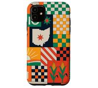 Carcasa para iPhone 11 Ohio Patchwork Quilt Modern Midwest Pride Vintage Inspired