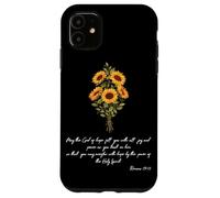 Carcasa para iPhone 11 Ora Que Dios desee a Sunflower Versículo bíblico Cristiano religioso