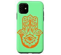 Carcasa para iPhone 11 Orange Hamsa Yoga Mediación