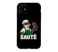 Carcasa para iPhone 11 Otter Chef Salteado Cocinando Gráfico Animal