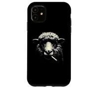 Carcasa para iPhone 11 Ovejas Fumadoras Humor Oscuro Ovejas Negras
