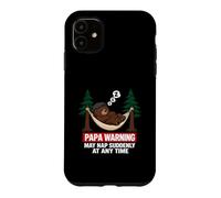 Carcasa para iPhone 11 Papa Bear Warning May Nap Suddenly At Any Time