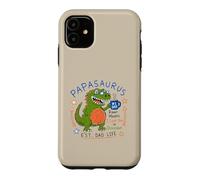 Carcasa para iPhone 11 Papasaurus Number One Dad Funny Dinosaur Rex Día del Padre