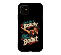 Carcasa para iPhone 11 Parece una Patada de Belleza como un Luchador de Bestias