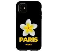 Carcasa para iPhone 11 Paris France Tropical Yellow Frangipani Flower Aesthetic