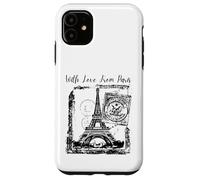 Carcasa para iPhone 11 Paris with Love from Paris France French Postcard