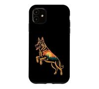 Carcasa para iPhone 11 Pastor Alemán Naturaleza Bosque Perros Pastor Alemán