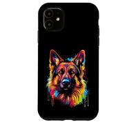 Carcasa para iPhone 11 Pastor alemán Splash Art I Pop Art Pastor alemán