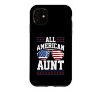 Carcasa para iPhone 11 Patriotic All-American Aunt USA 4 of July American Flag