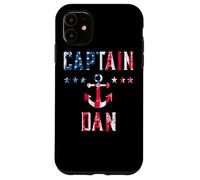 Carcasa para iPhone 11 Patriótico Capitán Dan Vintage Bandera de Estados Unidos 4 de Julio