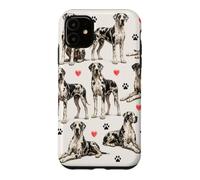 Carcasa para iPhone 11 Patrón de Gran danés Deutsche Dogge
