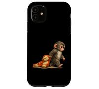 Carcasa para iPhone 11 Peluche Monkey Punch Baby Macaque Little Punch Big Cute Love