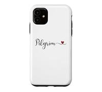 Carcasa para iPhone 11 Peregrino Tipografía Corazón Regalo de Acción de Gracias