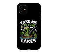 Carcasa para iPhone 11 Pesca Alien Lago Vida Pescador OVNI Secuestro Nave Espacial
