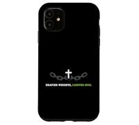 Carcasa para iPhone 11 Pesos más Pesados más Ligero Alma Cristiana fe Fitness Atleta