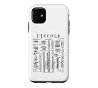 Carcasa para iPhone 11 Piccolo Flautista Flautista Flautista Reproductor de música Vintage Patent