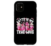 Carcasa para iPhone 11 Pink Latte Mug Set True Love For Women Valentines Coffee