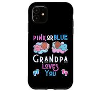 Carcasa para iPhone 11 Pink or Blue Grandpa Love You Baby Shower - Papelera para revelación de género