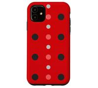 Carcasa para iPhone 11 Pink & Red Black Polka Dot Ladybug Cute Lady Bug Polka Dots