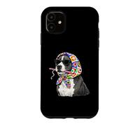 Carcasa para iPhone 11 Pitbull Pittie Dog Granny - Hilo Cuadrado para Ganchillo