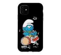 Carcasa para iPhone 11 Pitufos Armonía Musical Genio Dibujos Animados 80s 90s Retro Clásico