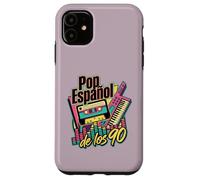 Carcasa para iPhone 11 Pop Español de los 90 Retro Cassette Tape Keytar Español